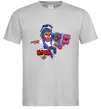 Чоловіча футболка Brawl Stars Брок Сірий фото