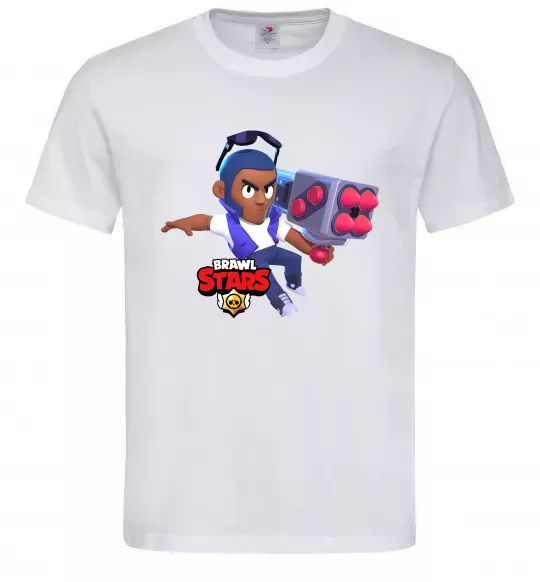 Чоловіча футболка Brawl Stars Брок Білий фото
