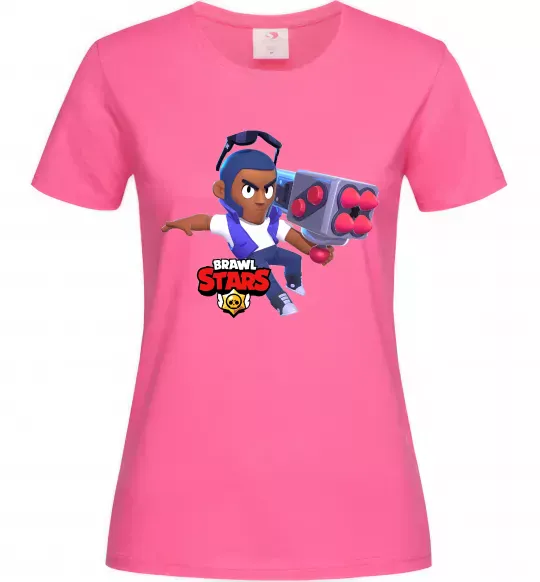 Женская футболка Brawl Stars Брок Ярко-розовый фото