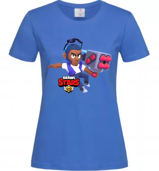 Женская футболка Brawl Stars Брок Ярко-синий фото