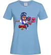 Женская футболка Brawl Stars Брок Голубой фото