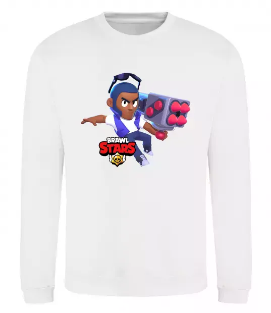 Свитшот Brawl Stars Брок Белый фото