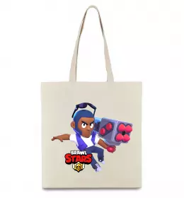 Эко-сумка Brawl Stars Брок Бежевый фото