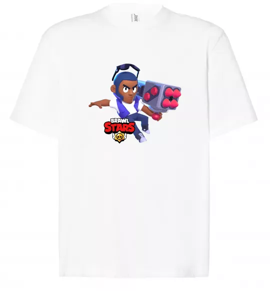 Футболка Оверсайз Brawl Stars Брок Белый фото