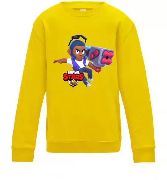 Детский Свитшот Brawl Stars Брок Солнечно желтый фото