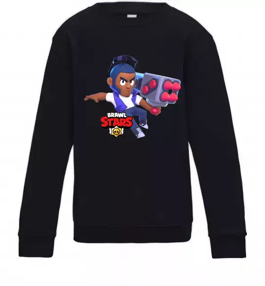Детский Свитшот Brawl Stars Брок Черный фото