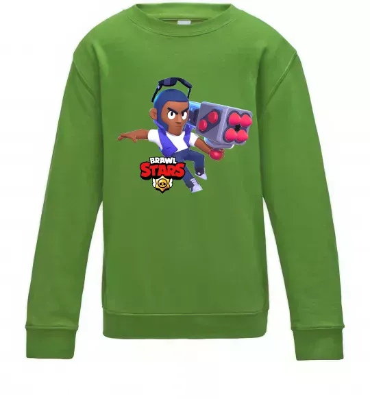 Детский Свитшот Brawl Stars Брок Лаймовый фото