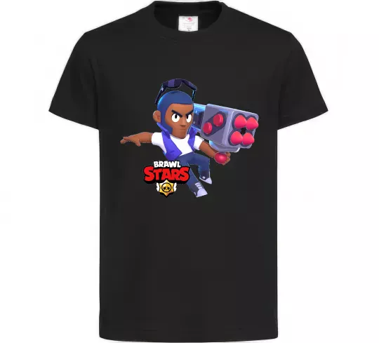 Детская футболка Brawl Stars Брок Черный фото