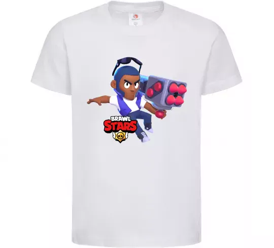 Детская футболка Brawl Stars Брок Белый фото