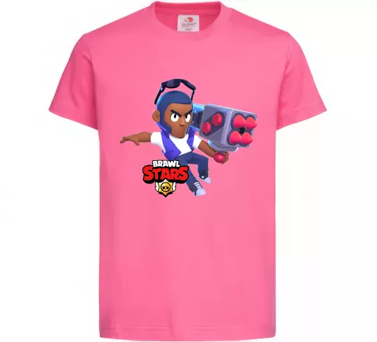 Детская футболка Brawl Stars Брок Ярко-розовый фото