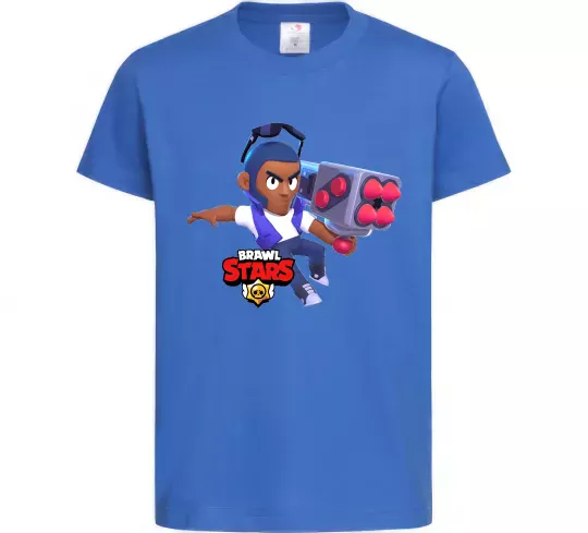 Детская футболка Brawl Stars Брок Ярко-синий фото