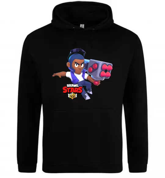 Мужская толстовка (худи) Brawl Stars Брок Черный фото