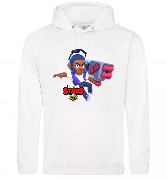 Женская толстовка (худи) Brawl Stars Брок Белый фото