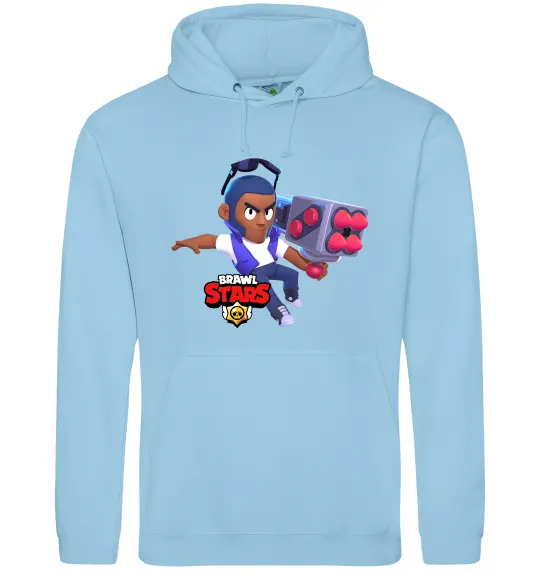 Жіноча толстовка (худі) Brawl Stars Брок Блакитний фото