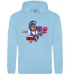 Жіноча толстовка (худі) Brawl Stars Брок Блакитний фото