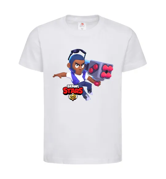Детская футболка Brawl Stars Брок Белый фото