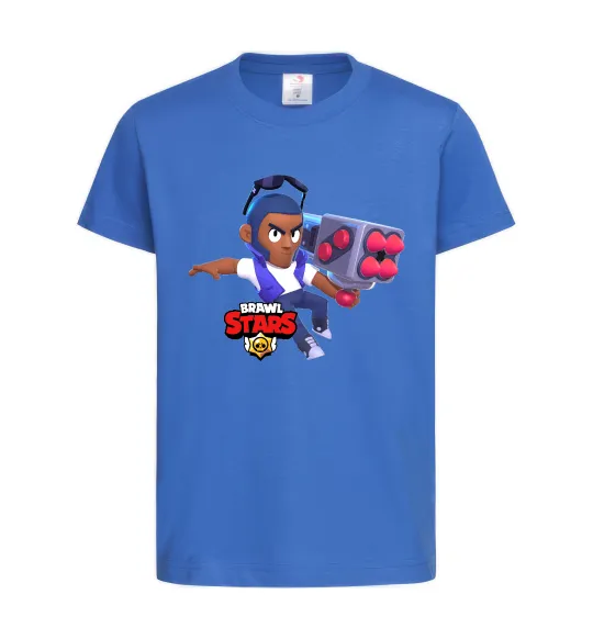 Детская футболка Brawl Stars Брок Ярко-синий фото