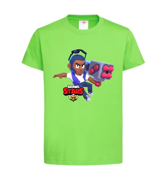 Детская футболка Brawl Stars Брок Лаймовый фото