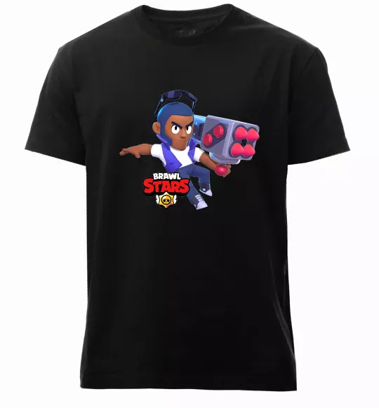 Мужская премиум футболка Brawl Stars Брок Черный фото