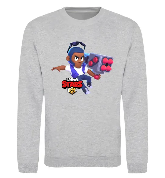 Світшот Brawl Stars Брок Сірий меланж фото