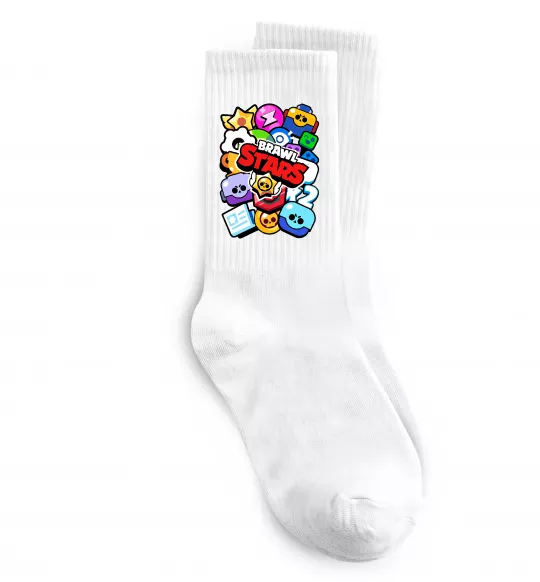 Носки Brawl Stars атрибути Белый фото
