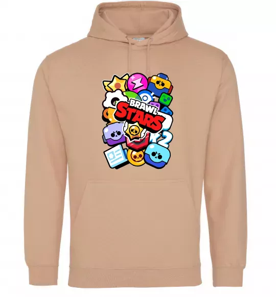 Чоловіча толстовка (худі) Brawl Stars атрибути Пісочний фото