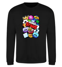 Свитшот Brawl Stars атрибути Черный фото