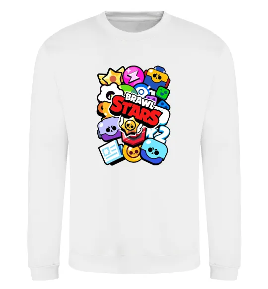 Свитшот Brawl Stars атрибути Белый фото