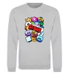 Свитшот Brawl Stars атрибути Серый меланж фото