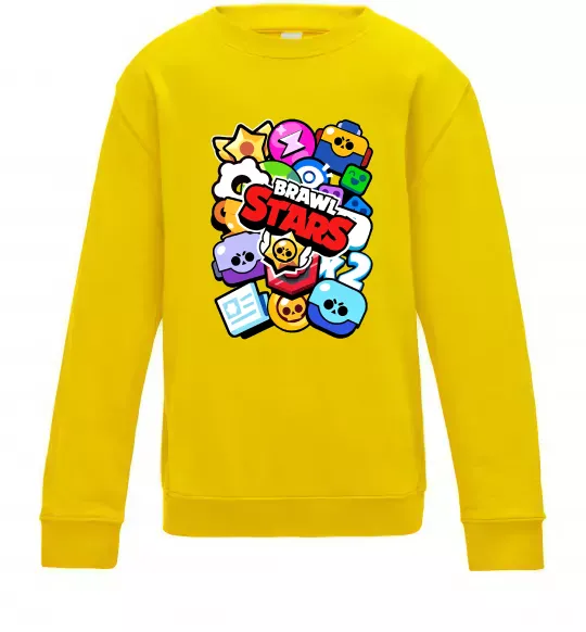 Дитячий світшот Brawl Stars атрибути Сонячно жовтий фото