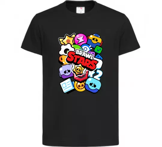 Детская футболка Brawl Stars атрибути Черный фото