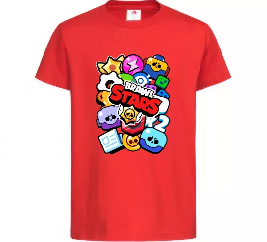 Детская футболка Brawl Stars атрибути Красный фото