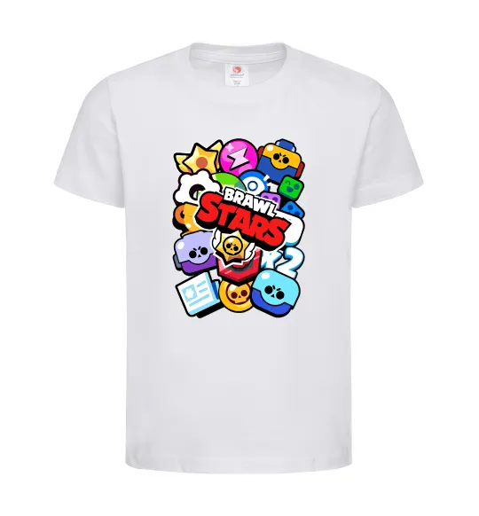 Детская футболка Brawl Stars атрибути Белый фото