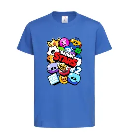 Детская футболка Brawl Stars атрибути Ярко-синий фото
