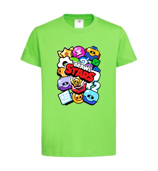 Детская футболка Brawl Stars атрибути Лаймовый фото