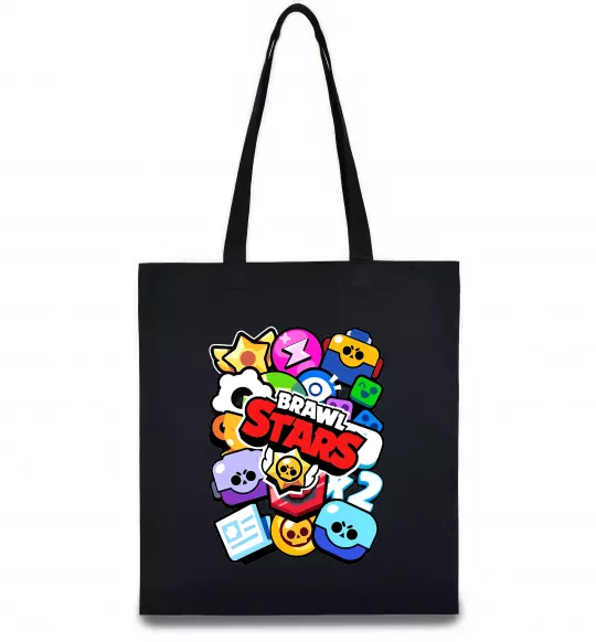 Эко-сумка Brawl Stars атрибути Черный фото
