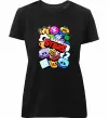 Женская премиум футболка Brawl Stars атрибути Черный фото