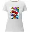 Женская премиум футболка Brawl Stars атрибути Белый фото