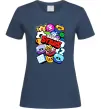 Жіноча футболка Brawl Stars атрибути Темно-синій фото