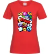 Жіноча футболка Brawl Stars атрибути Червоний фото