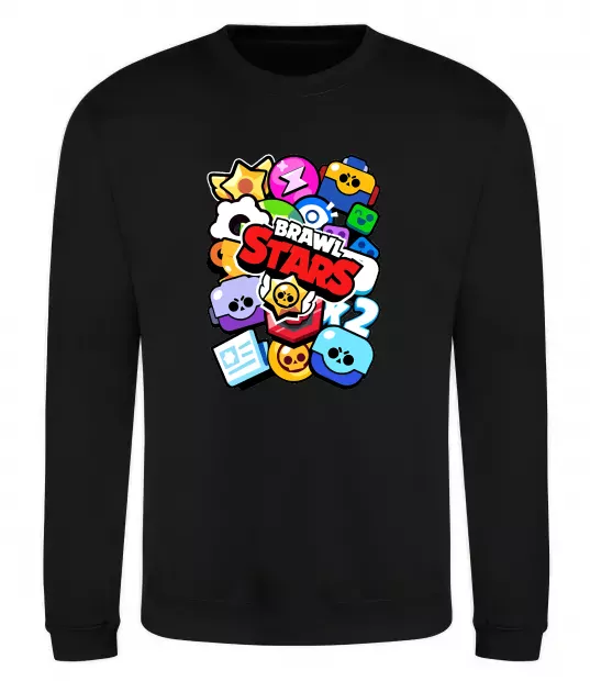 Свитшот Brawl Stars атрибути Черный фото