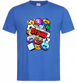Мужская футболка Brawl Stars атрибути Ярко-синий фото