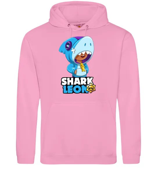 Чоловіча толстовка (худі) Brawl Stars Shark Leon Рожевий фото