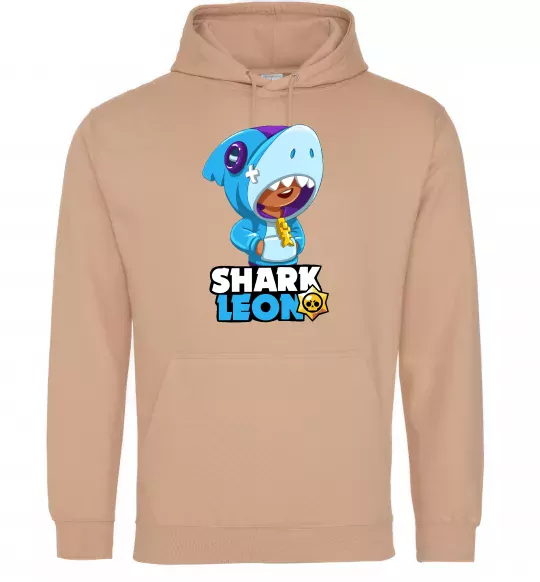 Женская толстовка (худи) Brawl Stars Shark Leon Песочный фото