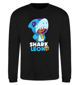 Свитшот Brawl Stars Shark Leon Черный фото