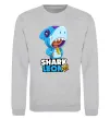 Свитшот Brawl Stars Shark Leon Серый меланж фото