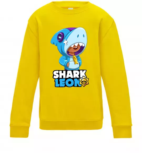 Дитячий світшот Brawl Stars Shark Leon Сонячно жовтий фото