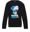 Дитячий світшот Brawl Stars Shark Leon Чорний фото