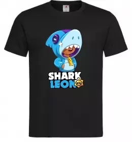 Мужская футболка Brawl Stars Shark Leon Черный фото
