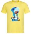 Мужская футболка Brawl Stars Shark Leon Лимонный фото